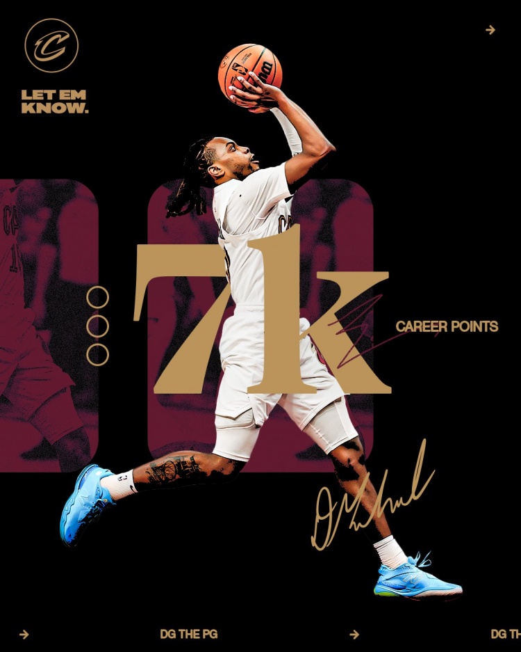  未來可期！加蘭騎士生涯得分達(dá)到7000分 隊(duì)史第11位！