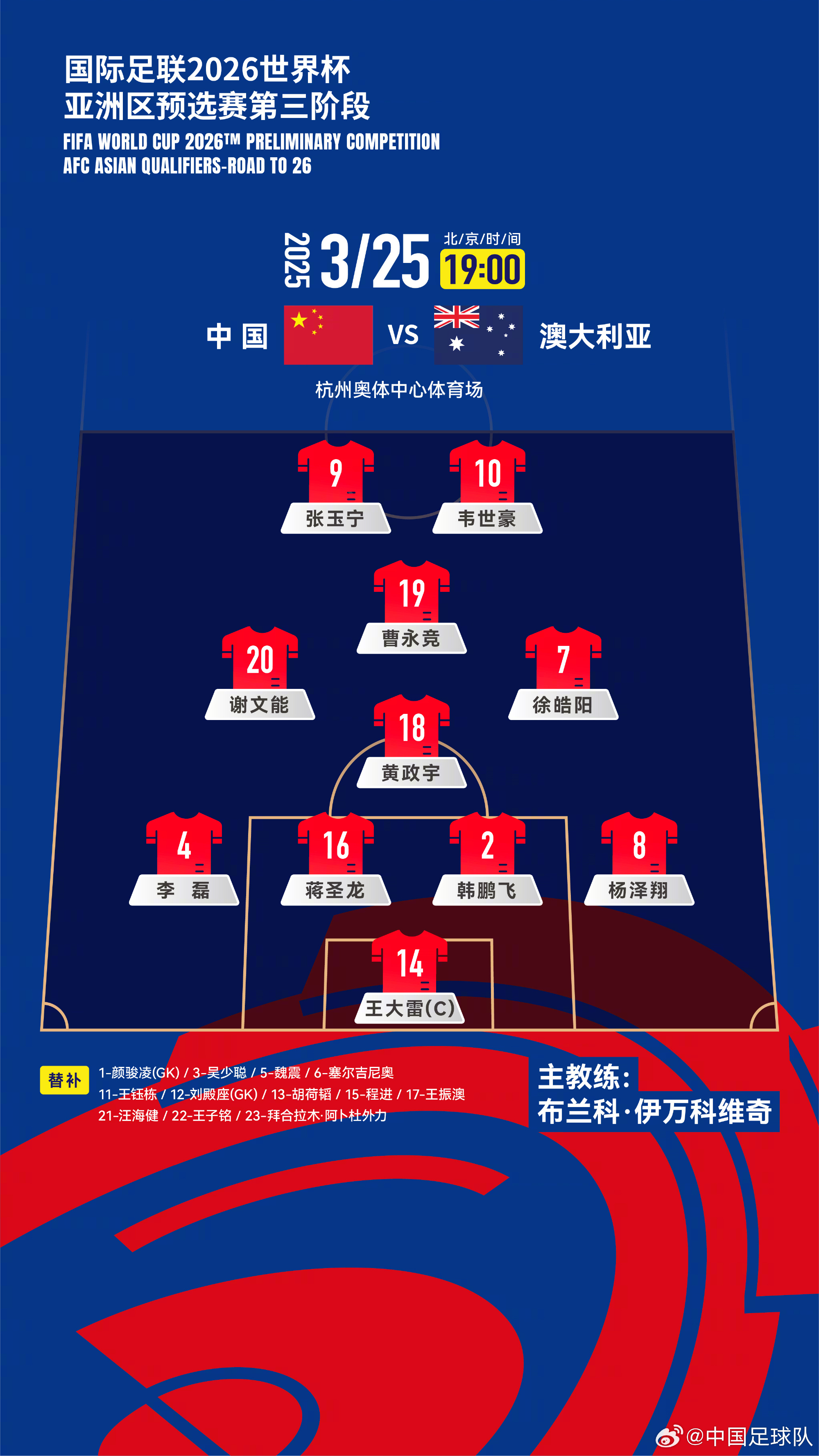  遭伊萬詬??！國足首發(fā)11人聯(lián)賽出場：僅4人鐵主力，楊澤翔0出場